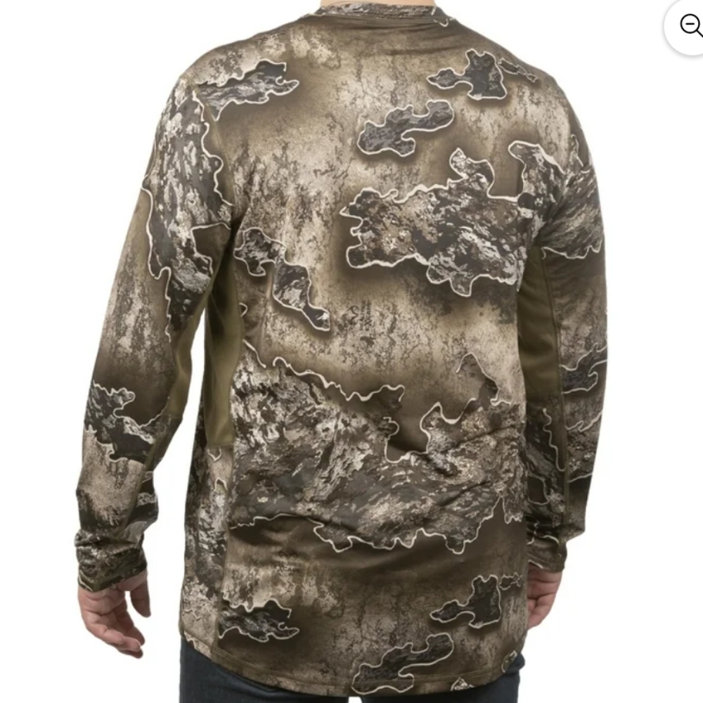 Realtree Men's Excape Long Sleeve Performance Camo Tee Shirt, Large